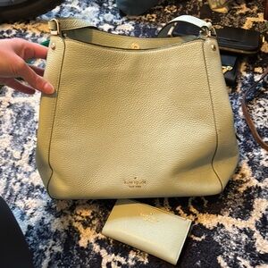 Kate Spade Green Leather Shoulder Bag